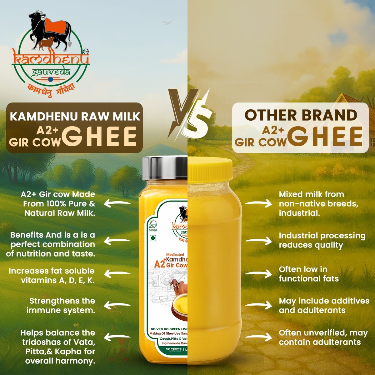 A2 Gir Cow Ghee – Pure Bilona Desi cow Ghee 1kg
