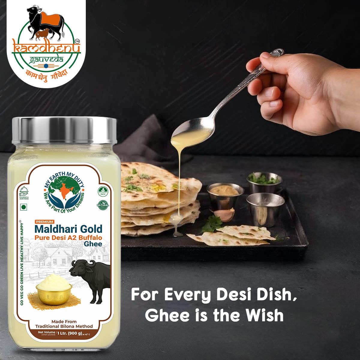 Desi A2 Buffalo Ghee – Pure Bilona Buffalo Ghee 1kg Price