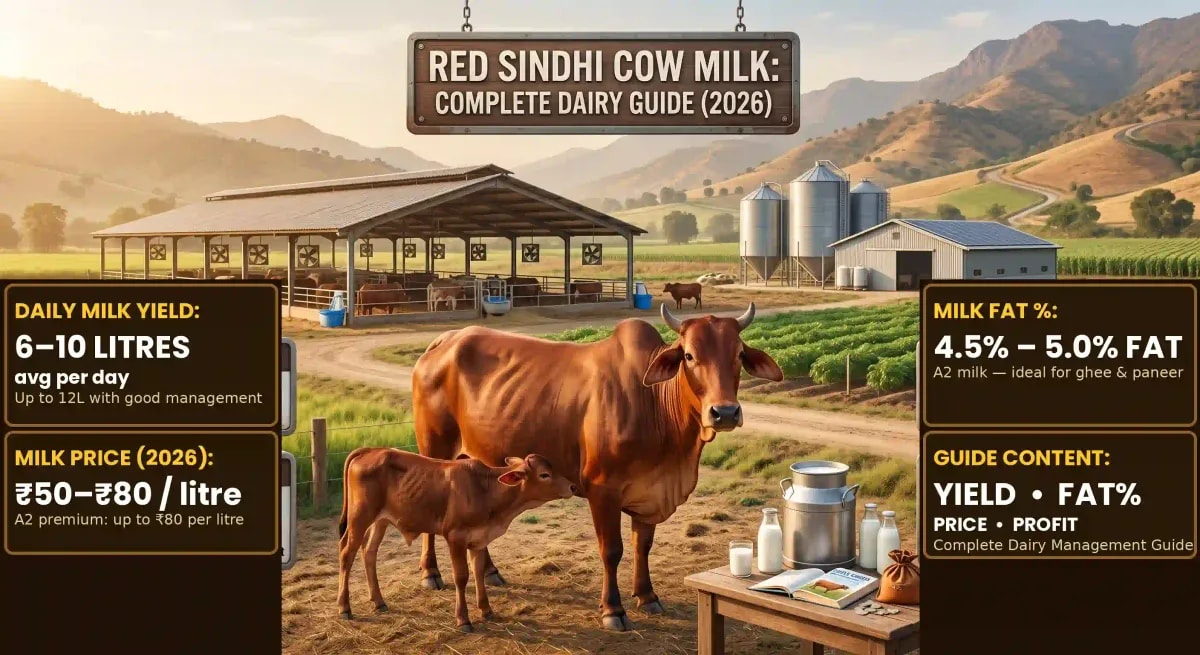 Red Sindhi Cow Milk Per Day