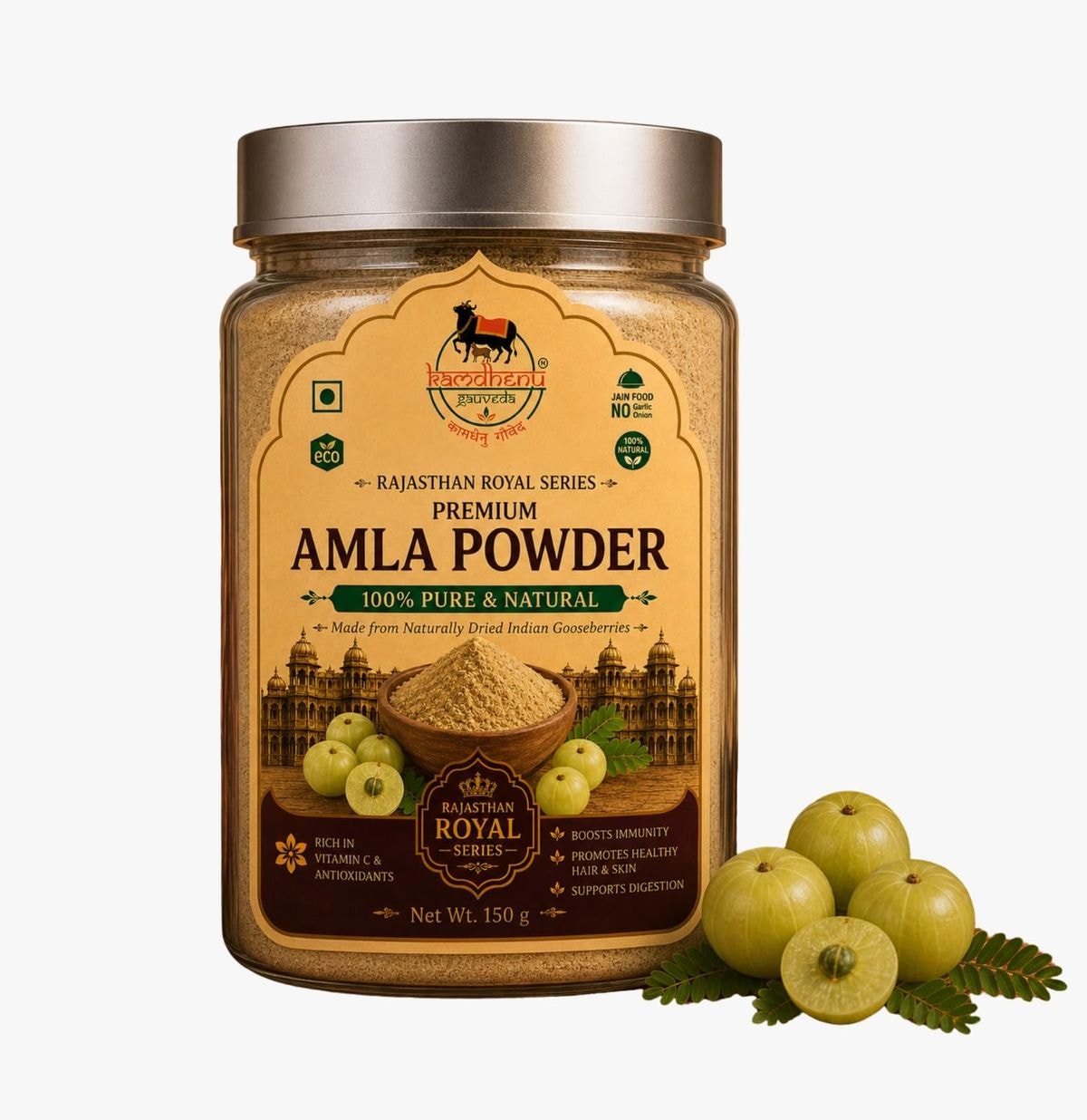 Amla Powder – Rajasthan Royal Series, 150 g jar