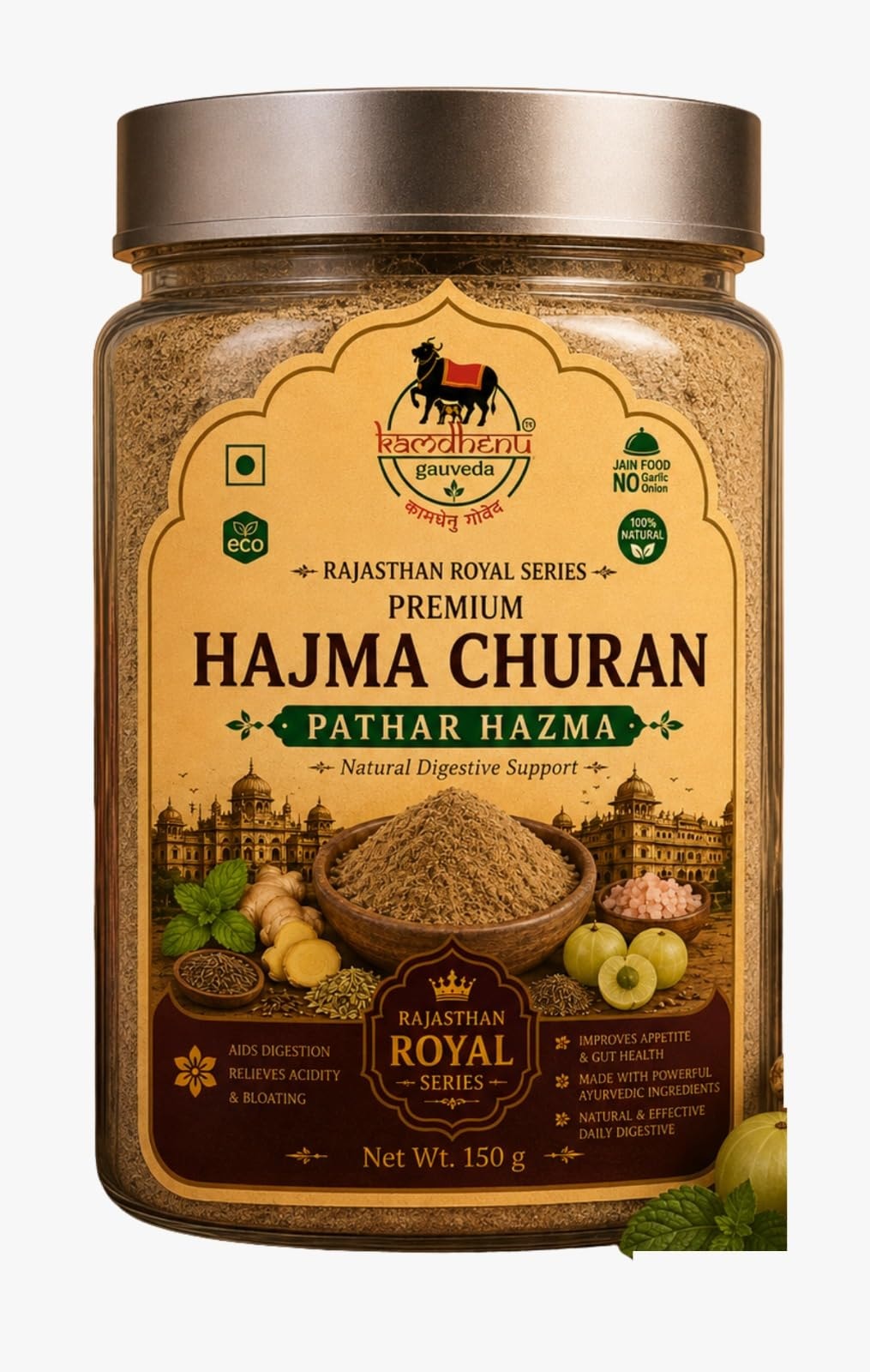 Hajma Churan (Pathar Hazma) – Rajasthan Royal Series, 150 g jar