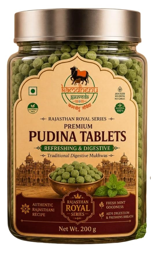 Pudina Pachak Tablets – Rajasthan Royal Series, 200 g jar