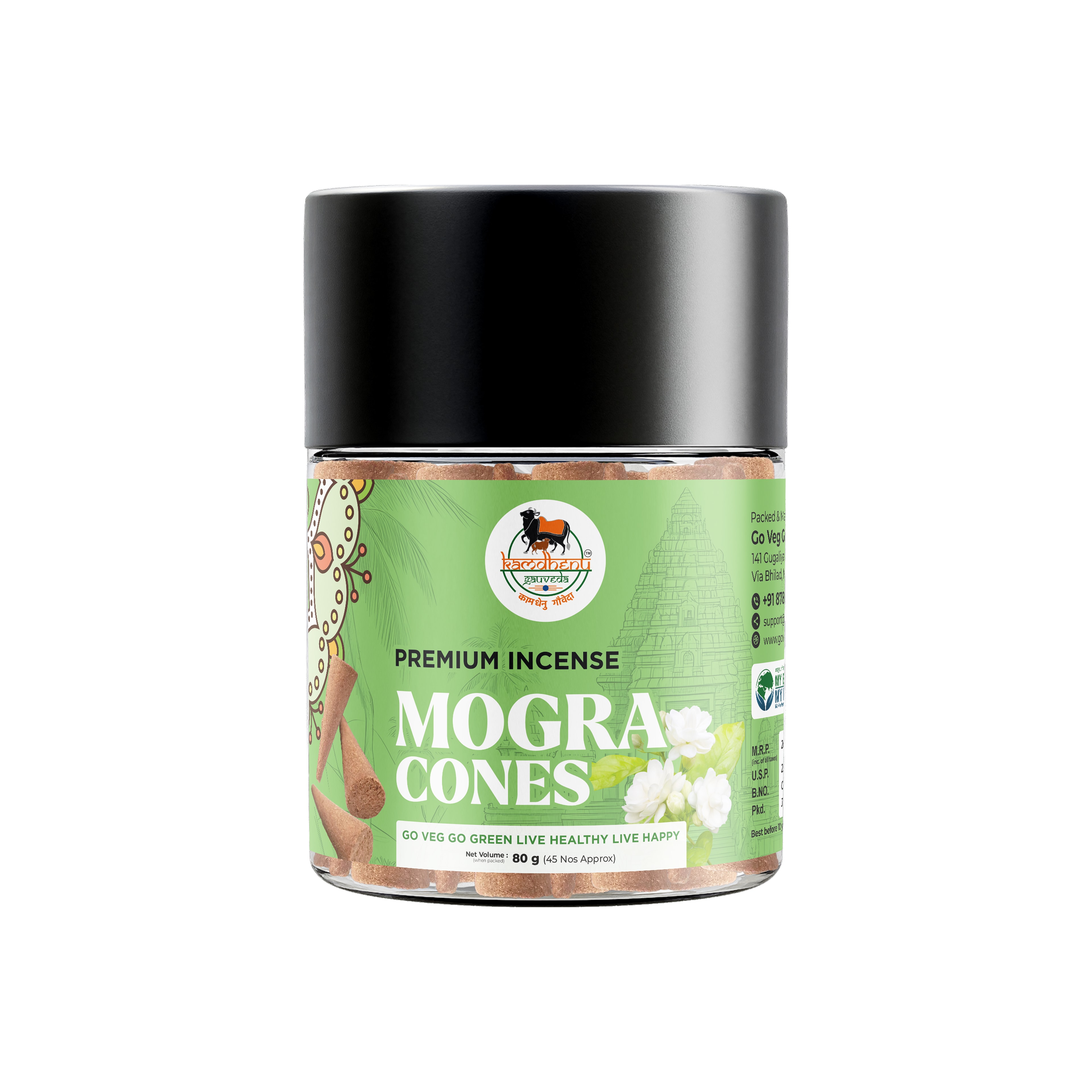 Mogra Dhoop Cones (Cow Dung)