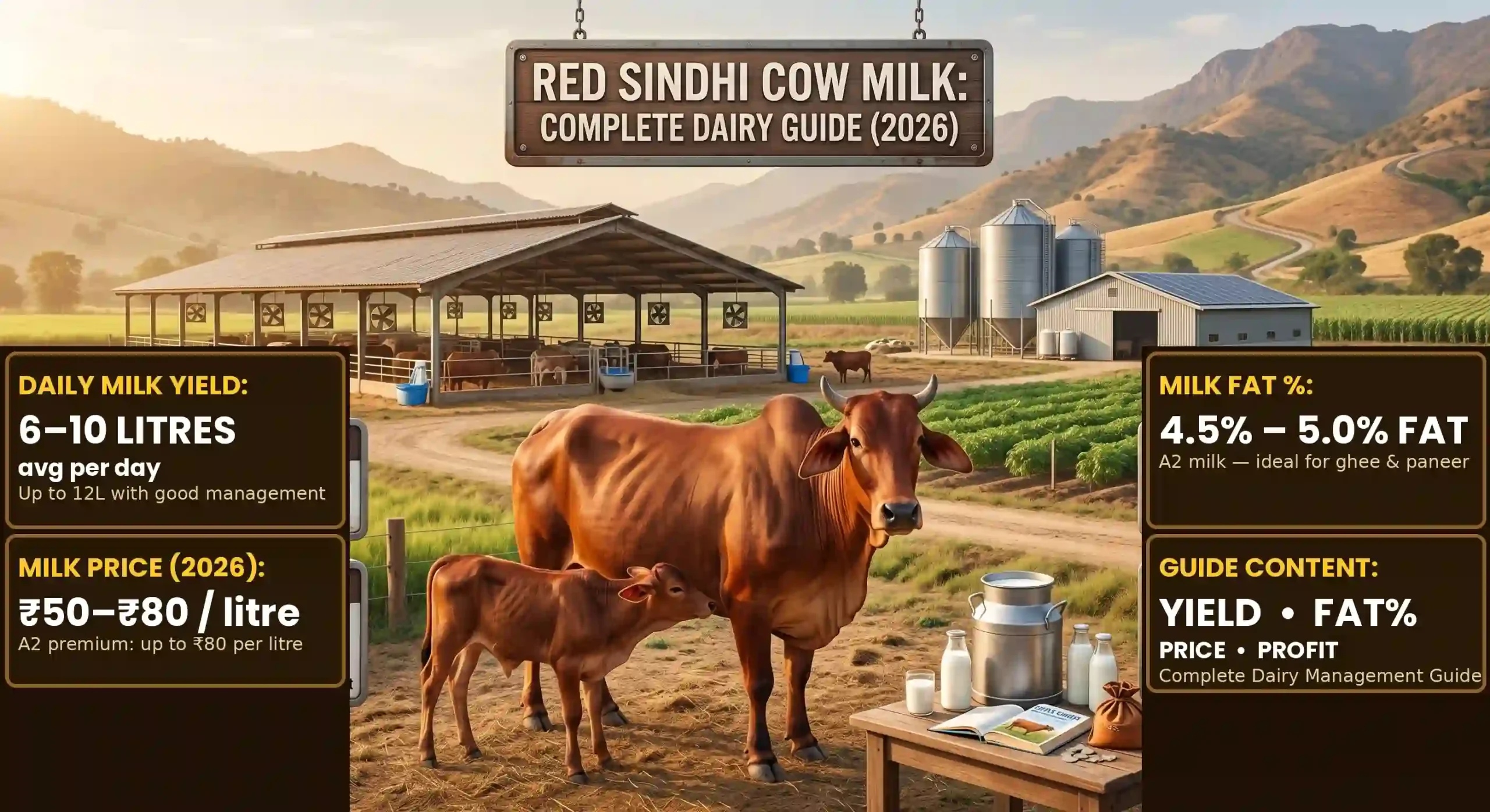 Red Sindhi Cow Milk Per Day